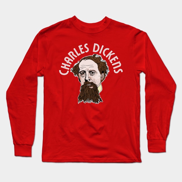 Charles Dickens Long Sleeve T-Shirt by EmmaFifield